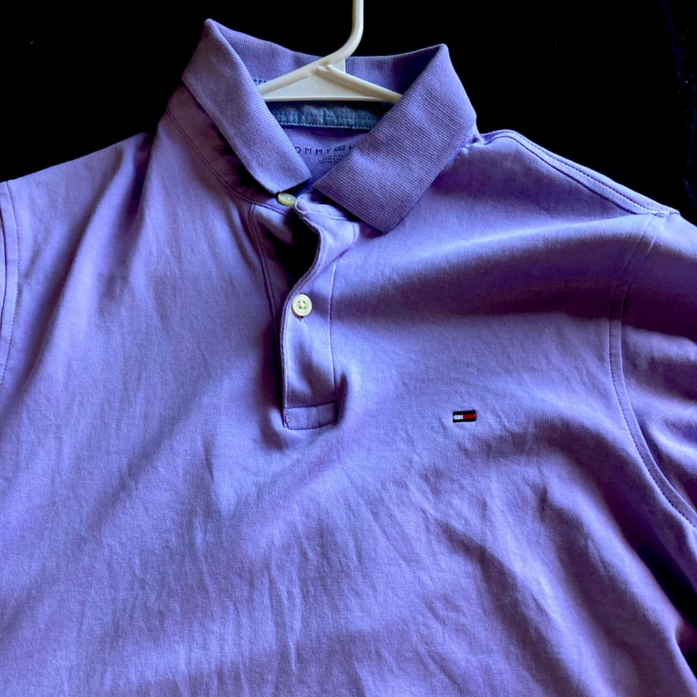 Purple Tommy Hilfiger polo shirt size small